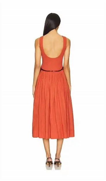 Free People Solid Midi Dress Pink Medium 3