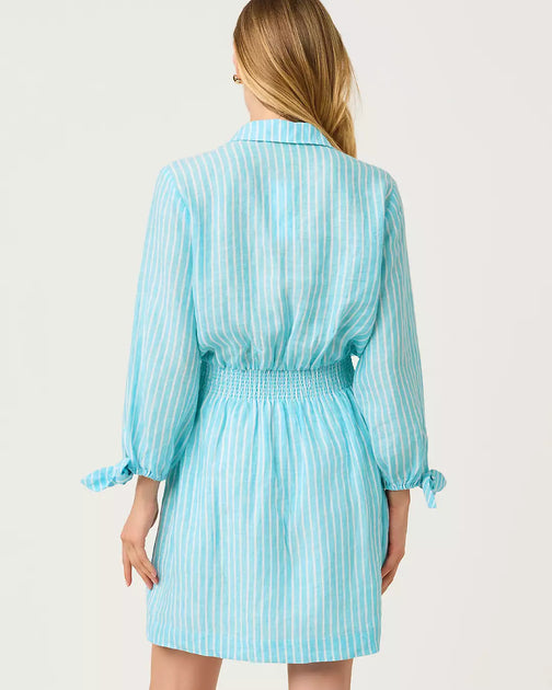 Lilly Pulitzer Abralynn Linen Shirtdress Multi US 0 4