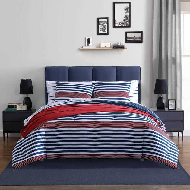 Nautica Kennedy Stripe Navy Full/Queen Comforter Set 3