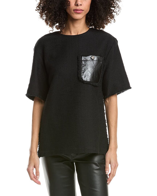 3.1 Phillip Lim Boxy T-Shirt Tweed Black XS 2