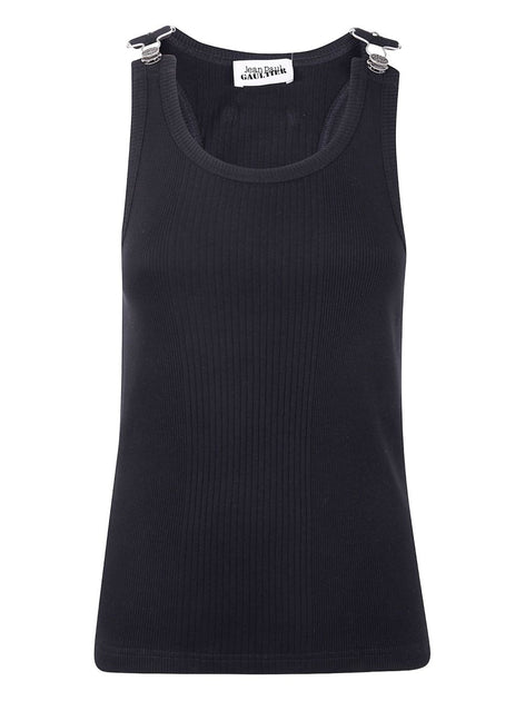 Jean Paul Gaultier Ribbed Top Black Medium 2