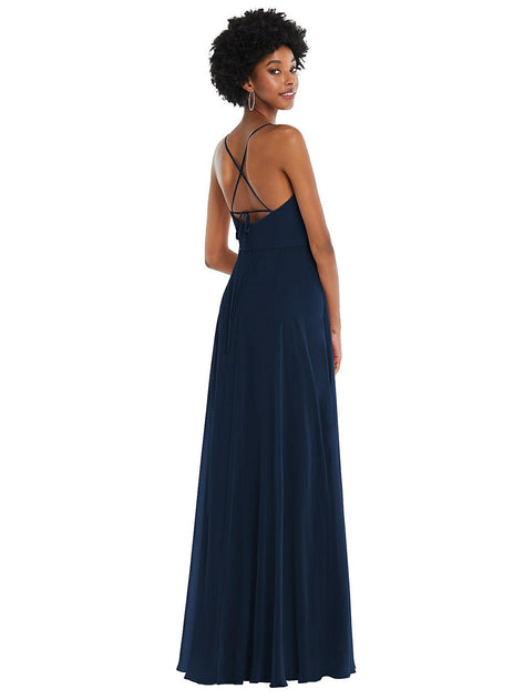 After Six Scoop Neck Convertible Tie-Strap Maxi Dress Grün US 18 3