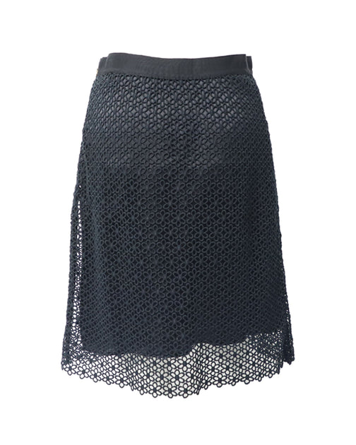 Carolina Herrera Lace Skirt Black Medium 4