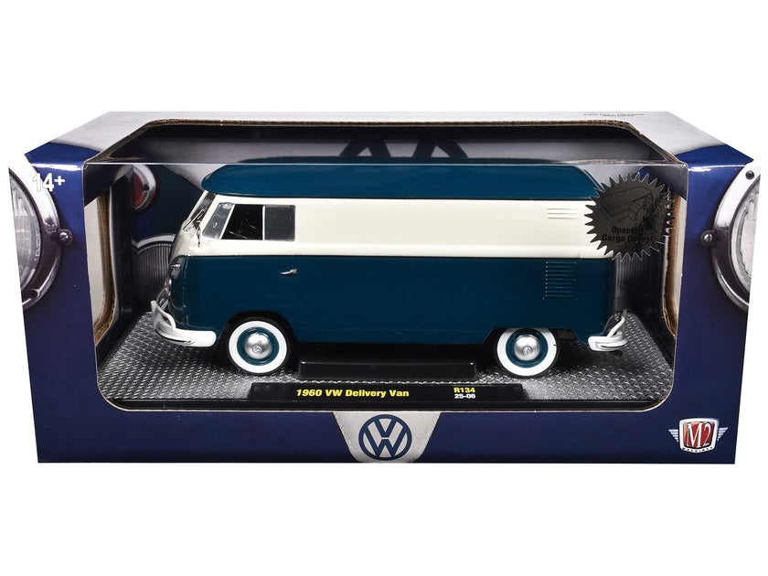M2 Machines 1960 Volkswagen Delivery Van Blue and White 1/24 4