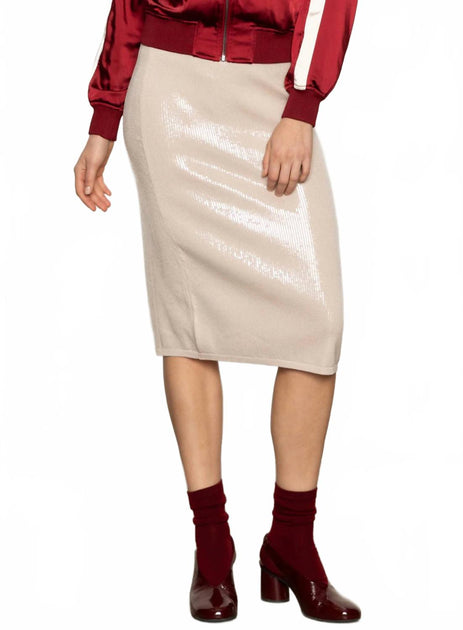 Sanctuary Sparkle Sequin Pencil Midi Skirt Silver XSmall 2