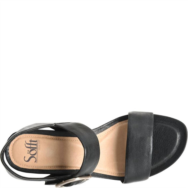 Sofft Vaya Wedge Sandals Black US 10 4