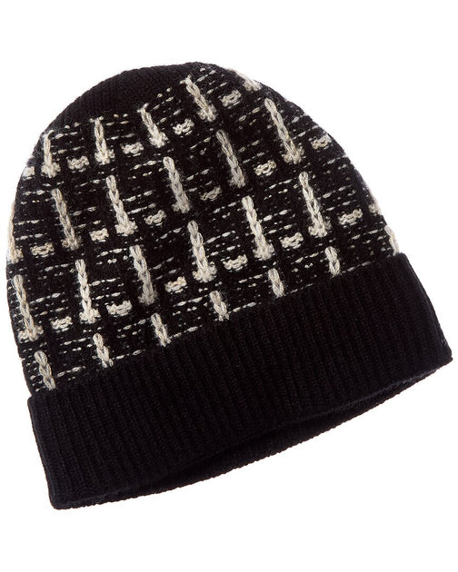 Forte Cashmere Lurex Detail Cashmere Hat Lurex Hat – ONECASHMERE main image 4