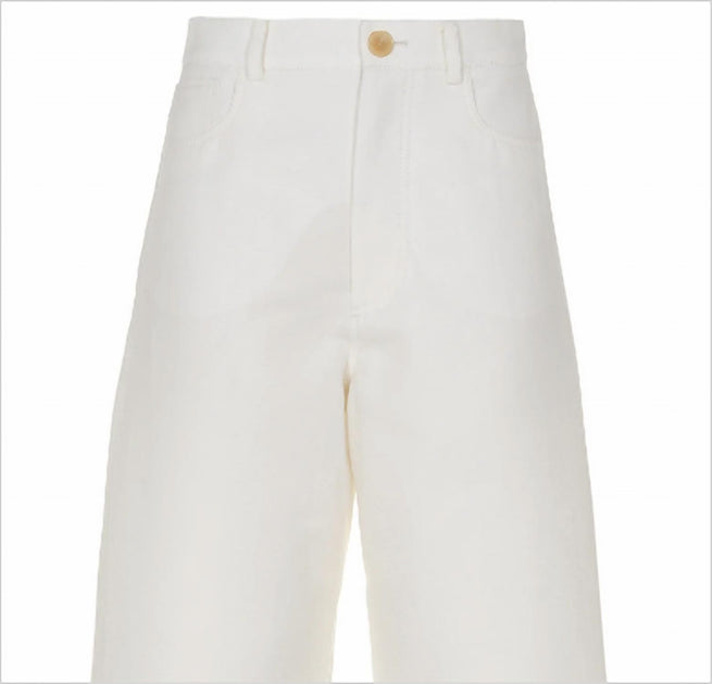 Mantu Women's Flat Front Trousers White Medium 3