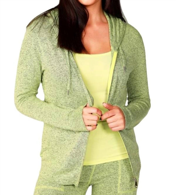 french kyss Melange Zip Hoodie Green XLarge 2