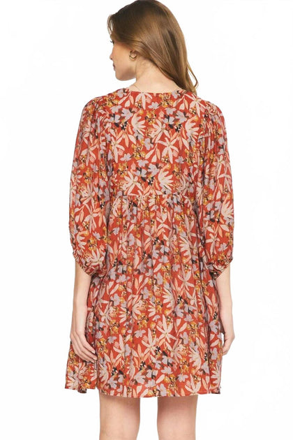 entro Floral Print Mini Dress Multi XLarge 3