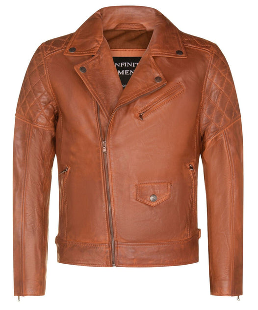 Infinity Cross Zip Leather Biker Jacket Multi Small 2
