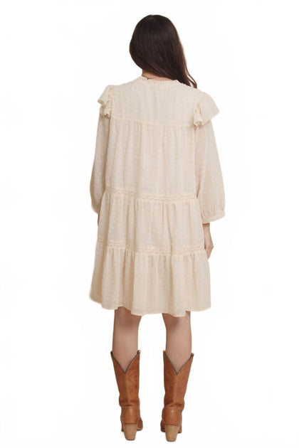Jacquie The Label Katarina Robe Mini Beige Medium 3