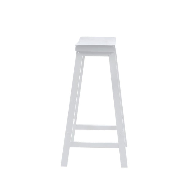 Powell White Saddle Bar Stool 4