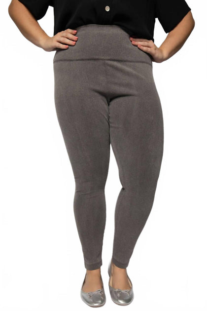 Lysse Denim Leggings Grey 1X 2