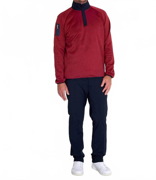 Abacus Sportswear Arden Midlayer Half Zip Pullover Red XLarge 4
