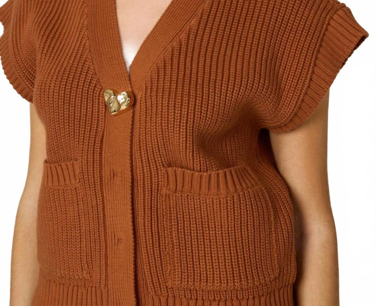 Cleobella Cuore Sweater Vest Grey Large 3