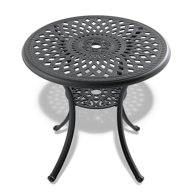 Streamdale Cast Aluminum Patio Dining Table Black 3