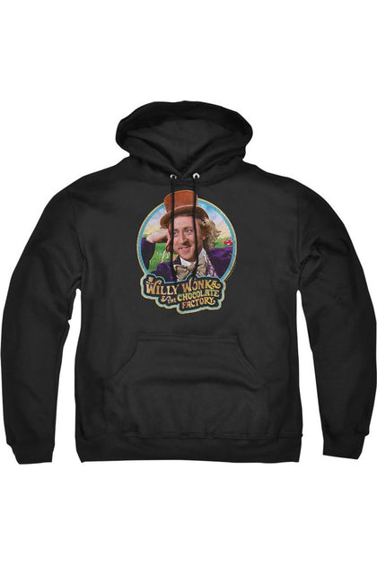 Gildan Willy Wonka And The Chocolate Factory Its Scrumdiddlyumptious Hoodie Black Small 2