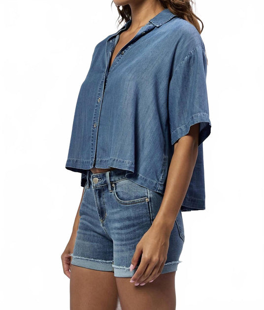 Dear John Denim Ansel Denim Top Blue Small 3