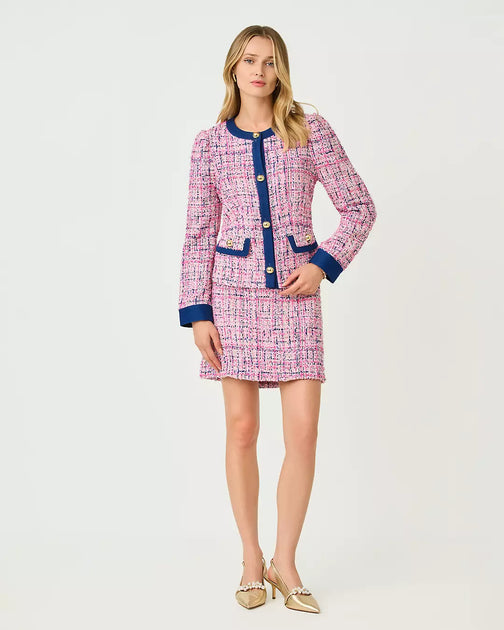 Lilly Pulitzer Greighlee Boucle Jacket Multi US 14 4