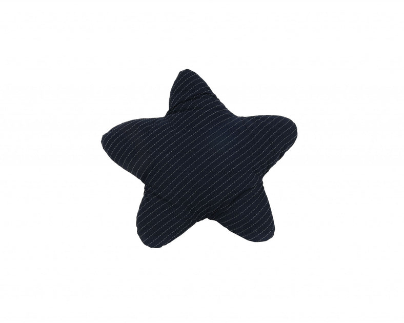 Hivvago Star Linen Throw Pillow Blue/White 12x12 4