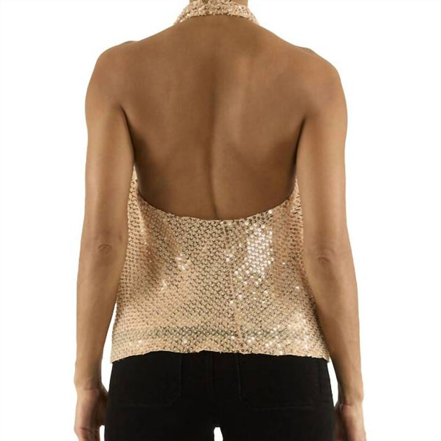 Ramy Brook Alice Halter Top Gold Medium 3