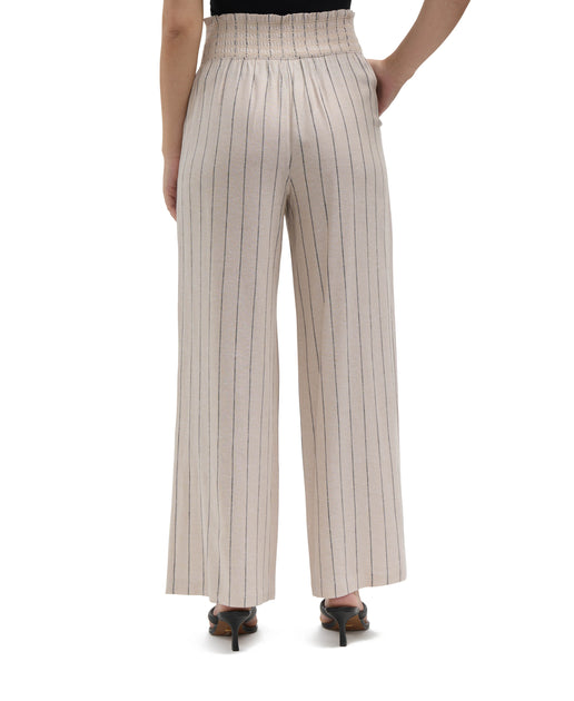 Ellen Tracy Smocked Wide Leg Pant Blue Small 3