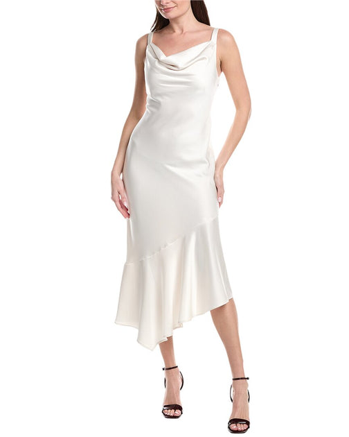 Kenneth Cole Satin Bias Robe Longue Blanche US 2 2