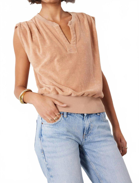bobi Split Neck Ribbed Tee 2