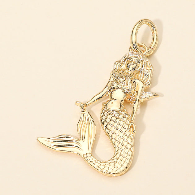 FASHNZFAB Mermaid Pendant Charm Silver One Size 2