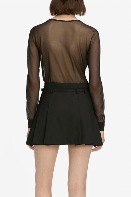 FRAME Luxe Sheer Cardigan Black XSmall 3