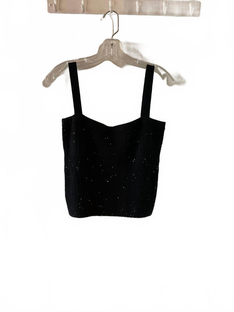 Autumn Cashmere Sparkle Tank Black Medium 3