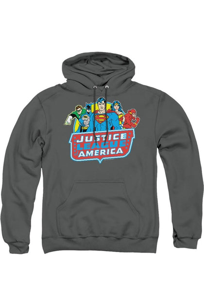 Gildan DC Comics 8 Bit League Kapuzenpulli Grau XL 2