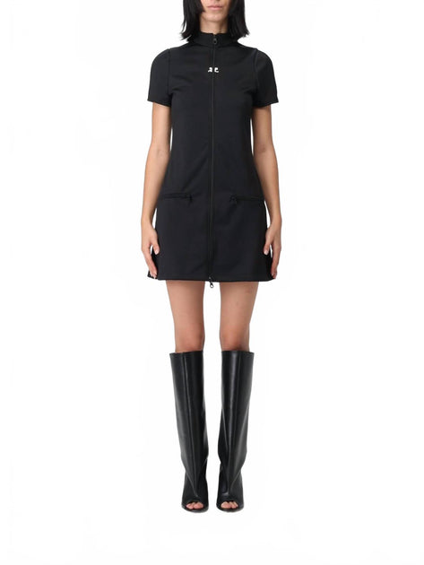 Courreges Interlock Tracksuit Mini Dress Black Small 2