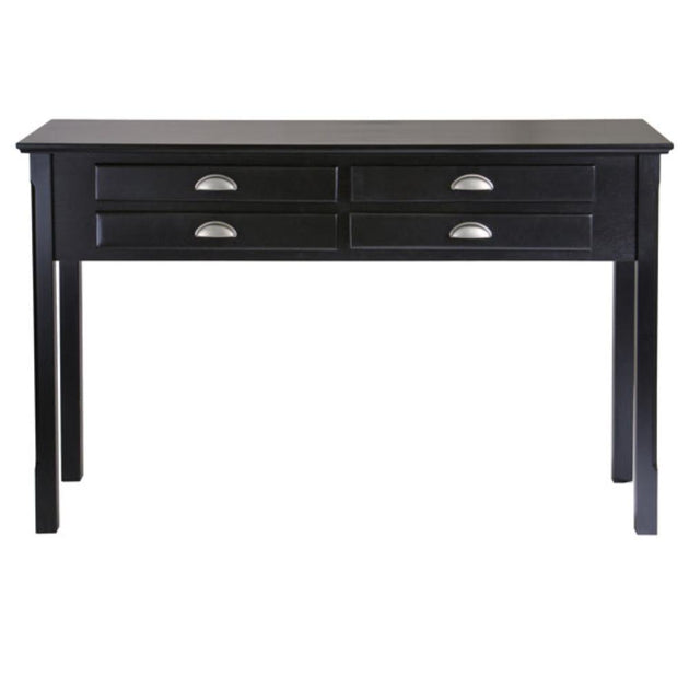 Hivvago Timber Console Table Black 3