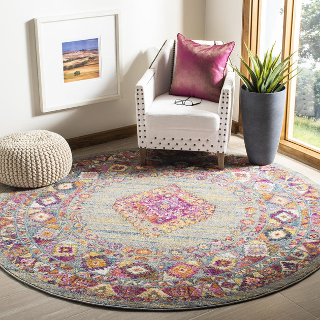 Safavieh MAD133 Area Rug Light Grey/Fuchsia 4
