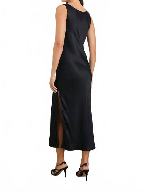 Robe Mi-longue Satin Rails Nat - Noir (XS) 3