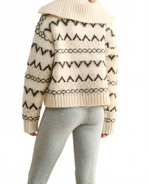 MIOU MUSE Half Zip Sweater Multi Small 4