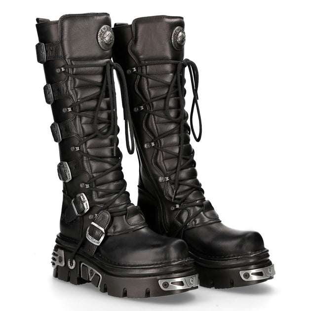 New Rock 272 Knee High Boots Black EU 42 2