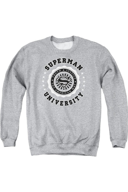 Gildan Superman University Crewneck Sweatshirt Grey XXL 2