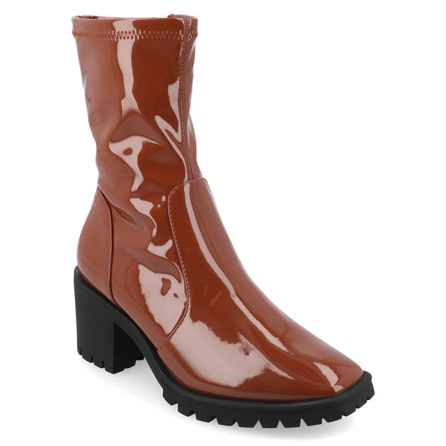 Journee Collection Icelyn Booties Brown US 6.5 2