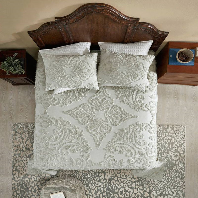 Hivvago Coverlet Bedspread Set White King 6