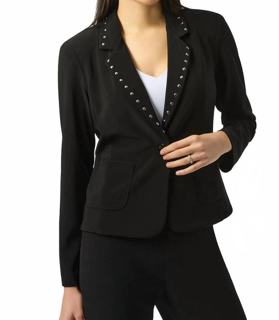 Joseph Ribkoff Studded Fitted Blazer Black US 8 2