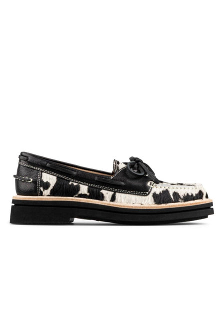 Donald Pliner Lillith Boat Shoe Bone/Black 7.5 2