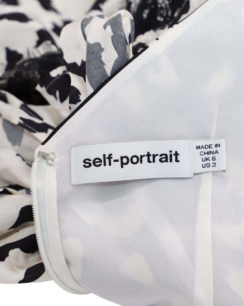 Self-Portrait Self Portrait Leopard Print Wrap Top in White