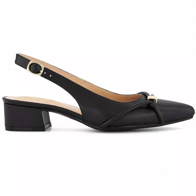 Andrea Women's Slingback Low Heel Pumps Black US 7 3