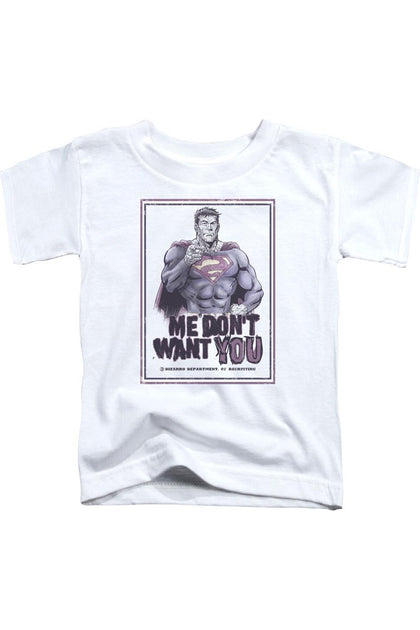 Gildan Superman Dont Want You T-Shirt White Small 2