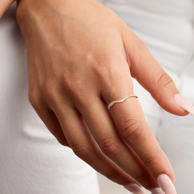 Ross-Simons Italian 10kt Yellow Gold Wave Ring Gold US 8 3
