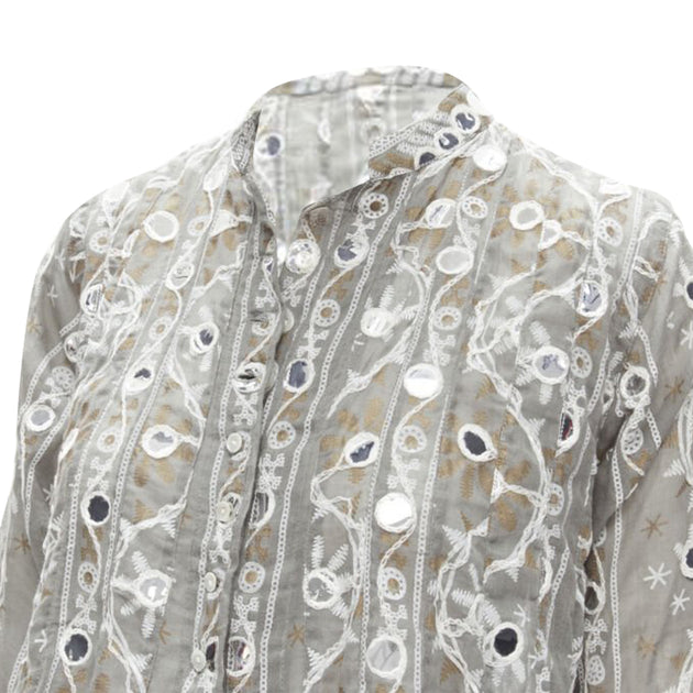 Juliet Dunn London Sequin Jacket Silver EU 38 3