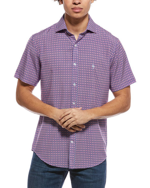 TailorByrd Moroccan Tile Performance Shirt Purple XL 2